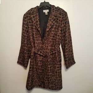 Alfani silk Animal Print Trench 2X